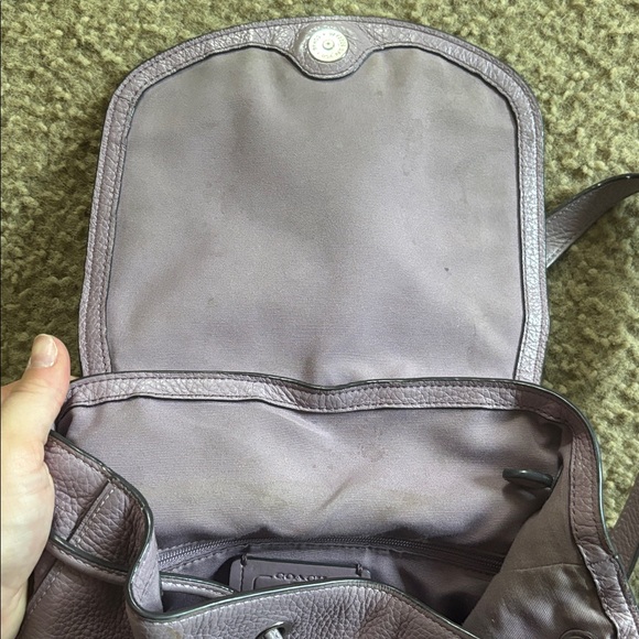 Coach Lavender Leather Backpack - Picture 4 of 5